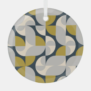 Moderne geometrische Vintage-Retro-Hintergrund Ornament Aus Glas