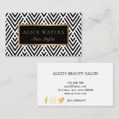 Moderne geometrische Visitenkarte (Vorne/Hinten)