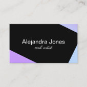 Moderne geometrische Visitenkarte für Nagelkünstle (Vorderseite)