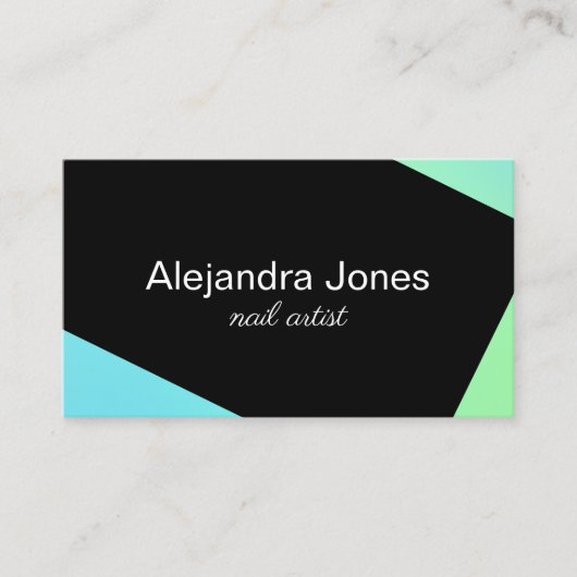 Moderne geometrische Visitenkarte für Nagelkünstle (Vorderseite)