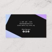 Moderne geometrische Visitenkarte für Nagelkünstle (Rückseite)