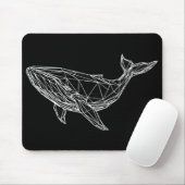 Moderne geometrische Wal-Mauspad Mousepad (Mit Mouse)