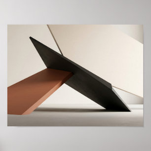 Moderne geometrische Wandkunst mit sich schneidend Poster
