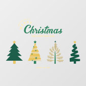 Moderne geometrische Weihnachtsbaumdekor Fensteraufkleber (Blatt)