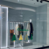 Moderne geometrische Weihnachtsbaumdekor Fensteraufkleber