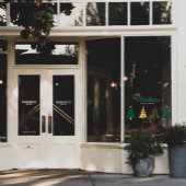 Moderne geometrische Weihnachtsbaumdekor Fensteraufkleber