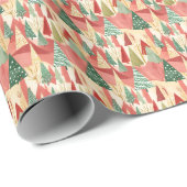Moderne geometrische Weihnachtsbäume Abstrakter Ur Geschenkpapier (Rolleneckpunkt)