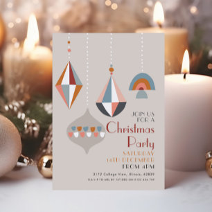Moderne geometrische Weihnachtsfeier Einladung
