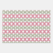 Moderne geometrische Weihnachtsgrün und Rot Geschenkpapier Set (Vorderseite 2)