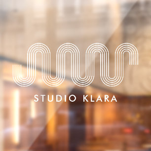 Moderne geometrische Wellen Boho-Linien Kunst Unte Fensteraufkleber