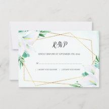 Moderne geometrische White Calla Lily Floral Weddi