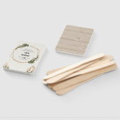 Moderne geometrische Woodsy Kranz Einladung Hochze Fächer (Non-assembled)