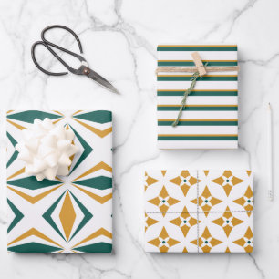 Moderne Geos-Serie 3 Set Geschenkpapier