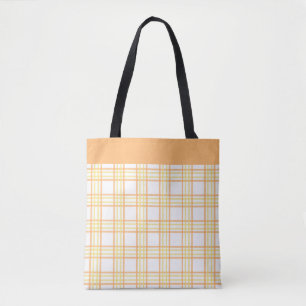 Moderne, gepflegte Karo Orange Gelbe Muster Tasche