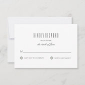 Moderne, gepolsterte Muster-Antwortkarte RSVP Karte (Vorderseite)