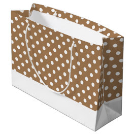 Moderne gepolsterte Punkte auf dem weißen Mocha-St Große Geschenktüte