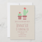 Moderne gepottete Pflanze Geburtstagsparty (Vorderseite)