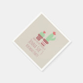 Moderne gepottete Pflanze Geburtstagsparty Serviette (Ecke)