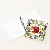 Moderne gepresste Blume Elegantes Muster Notizblock (Innenseite)