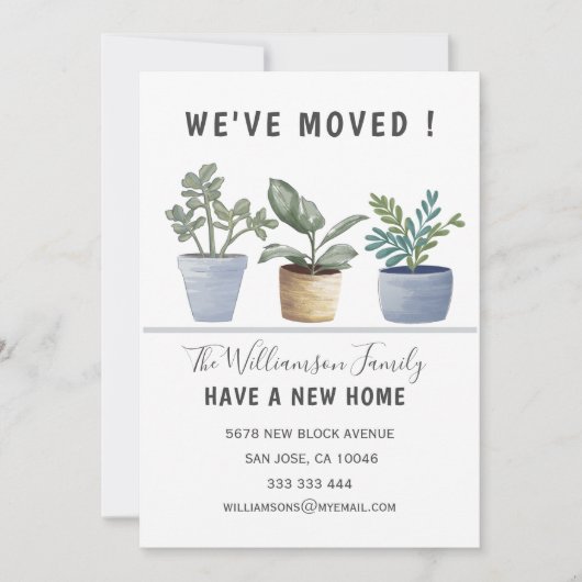 Moderne gepunktete Pflanze, die wir angekündigt ha Ankündigung (Vorderseite)