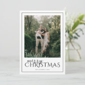 Moderne gerahmte Frohe Weihnachten Foto Collage (Stehend Vorderseite)