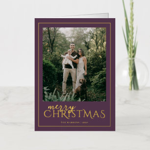 Moderne gerahmte Frohe Weihnachten Foto Pflaume