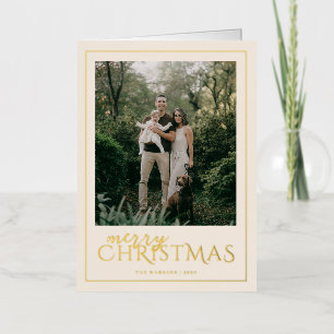 Moderne gerahmte Frohe Weihnachten Foto Vanille