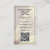 Moderne gerahmte Visitenkarte mit Friseurlogo (Rückseite)