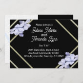 Moderne Gerahmte Wildblumen Hochzeitsfeiern Einladung (Vorne/Hinten)