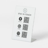Moderne Geschäft QR-Code-Podiumsschild Sockelschild (Vorderseite)
