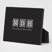Moderne geschäftliche monogrammierte Namen Fotoplatte (Seite)