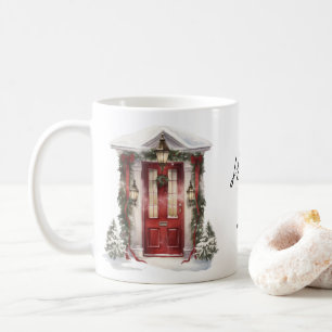 Moderne geschäftliche Weihnachtsgrüße Kaffeetasse