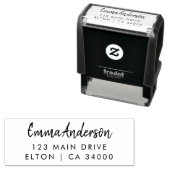 Moderne Geschäftsadresse mit professionellem Logo Permastempel (Beispiel)