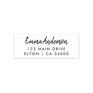 Moderne Geschäftsadresse mit professionellem Logo Permastempel
