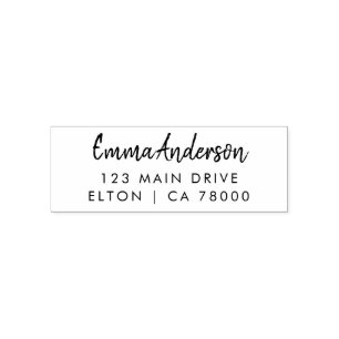 Moderne Geschäftsadresse mit professionellem Logo  Permastempel