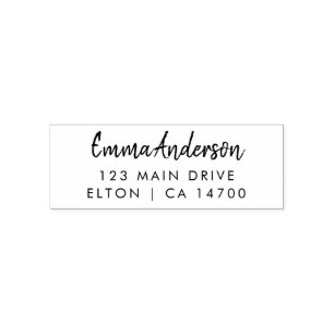 Moderne Geschäftsadresse mit professionellem Logo  Permastempel