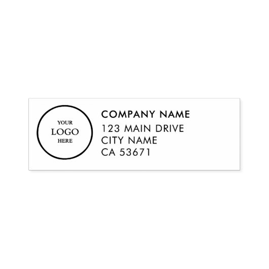 Moderne Geschäftsadresse mit professionellem Logo Permastempel (Design)