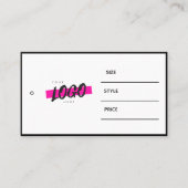 Moderne Geschäftsetikette Kleidung Label Anhänger  Visitenkarte (Vorderseite)