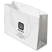 Moderne Geschäftsetikette Minimalistisch Große Geschenktüte (Rückseite Schrägansicht)