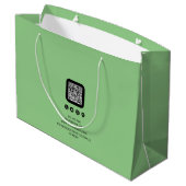 Moderne Geschäftsetikette Minimalistisch Große Geschenktüte (Rückseite Schrägansicht)