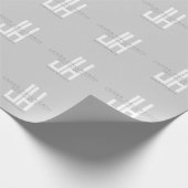 Moderne Geschäftsinitialen in Grau Geschenkpapier (Ecke)