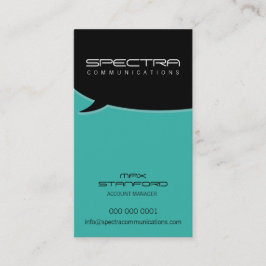 MODERNE GESCHÄFTSKARTE: Diskussionsblase 11P Visitenkarte