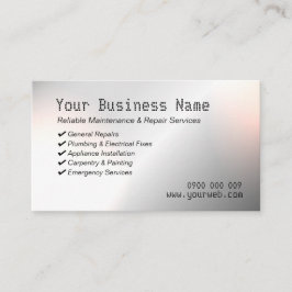 Moderne Geschäftskarte für die Instandhaltung und  Visitenkarte