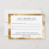 MODERNE GESCHÄFTSKRISTMAS BESCHEINIGUNG (Rückseite)