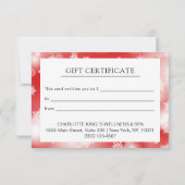 MODERNE GESCHÄFTSKRISTMAS BESCHEINIGUNG (Rückseite)