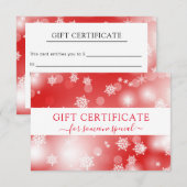 MODERNE GESCHÄFTSKRISTMAS BESCHEINIGUNG (Vorne/Hinten)