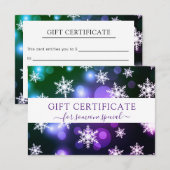 MODERNE GESCHÄFTSKRISTMAS BESCHEINIGUNG (Vorne/Hinten)