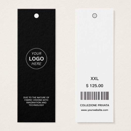 Moderne Geschäftslogo-Barcode-Store-Preisschilder (Vorne & Hinten)