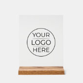 Moderne Geschäftslogo-Branding Acrylschild (Vorderseite)