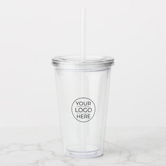 Moderne Geschäftslogo-Branding  Acryltrinkbecher (Vorderseite)